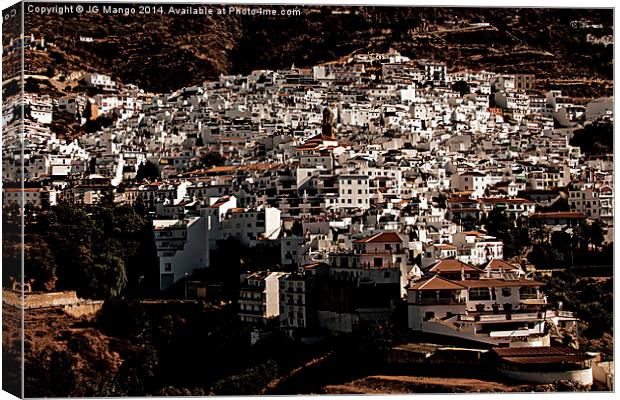 The town and municipality of Competa Canvas Print by JG Mango