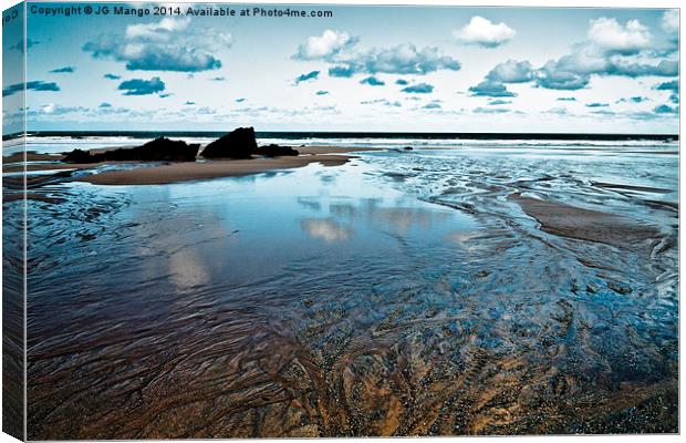  Lusty Glaze Beach Canvas Print by JG Mango