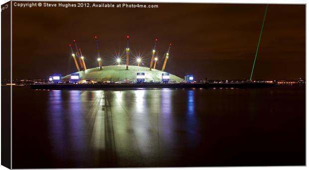 The O2  Arena at night Canvas Print by Steve Hughes