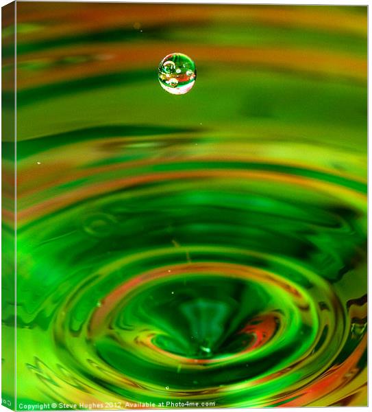 Incoming Water Drop Canvas Print by Steve Hughes