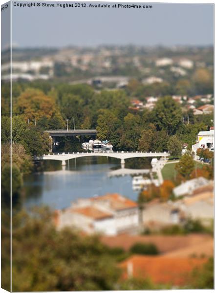 French Scene with tilt shift Canvas Print by Steve Hughes