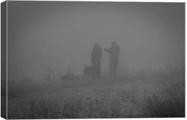 Foggy morning fish Canvas Print by Steve Hughes