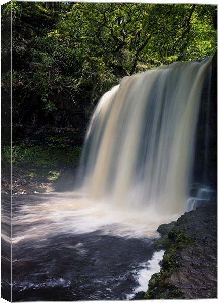 Sgwd-yr-Eira Waterfalls Canvas Print by Steve Hughes
