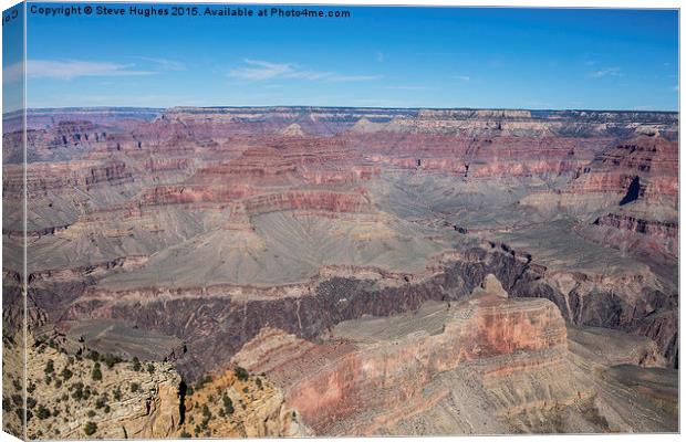  Looking into the Grand Canyon Canvas Print by Steve Hughes