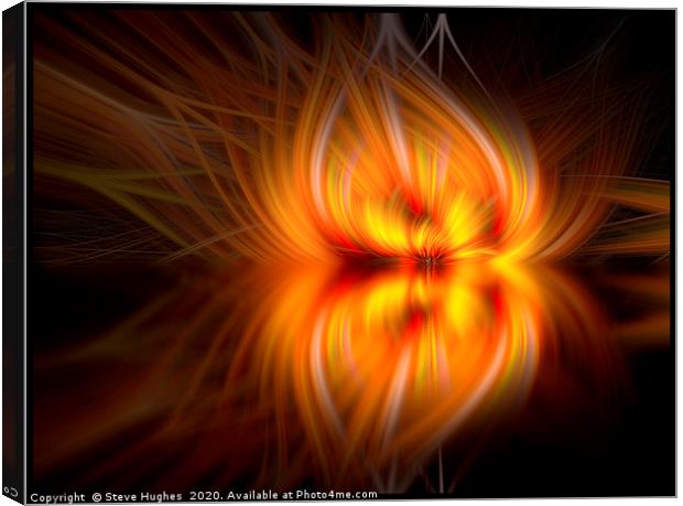 Photoshop Twirl effect looking like flames Canvas Print by Steve Hughes