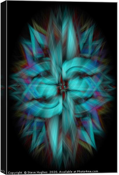 Multicoloured Twirls abstract art Canvas Print by Steve Hughes