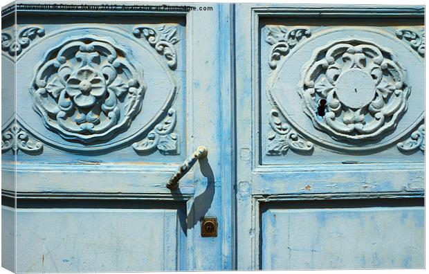 Old blue door Canvas Print by Digby Merry