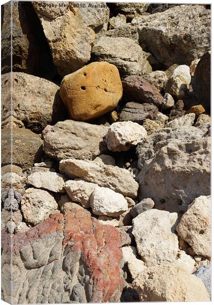 Colours and textures of rocks Canvas Print by Digby Merry