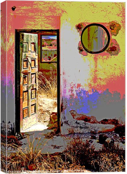 Old Door, Round Window Canvas Print by Digby Merry