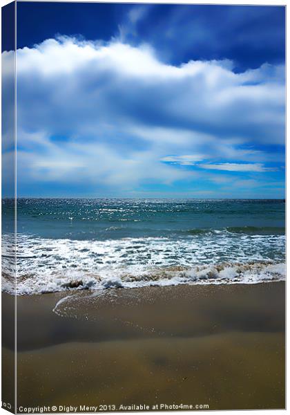 Sand, sea and sky Canvas Print by Digby Merry