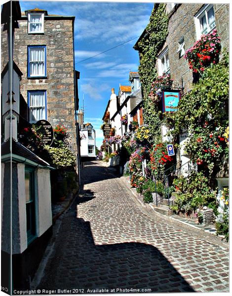 Bunkers Hill, St Ives, Colour Canvas Print by Roger Butler