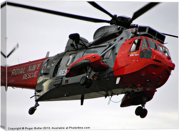 Sea King Rescue Canvas Print by Roger Butler
