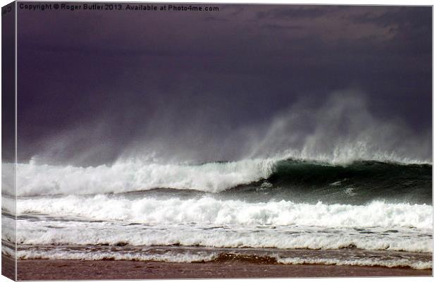 Surf Wave 2 Canvas Print by Roger Butler