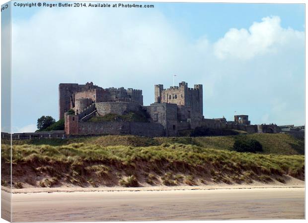 Bamburgh Castle Northumberland Canvas Print by Roger Butler