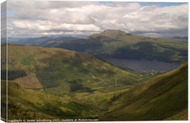 A towering view of Loch Lomond Canvas Print by Simon Armstrong