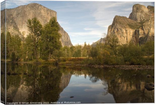 El Capitan and Cathedral Spires Canvas Print by Simon Armstrong