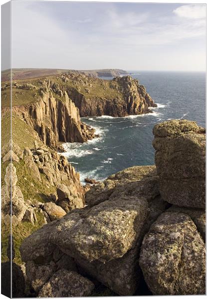 The South West Coast Path, Cornwall Canvas Print by Simon Armstrong