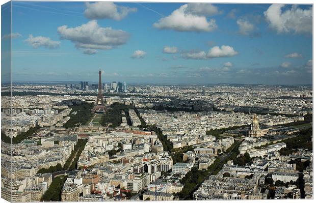 View of the Eiffel Tower, Paris Canvas Print by Simon Armstrong