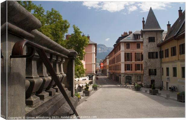 Chambery France Canvas Print by Simon Armstrong