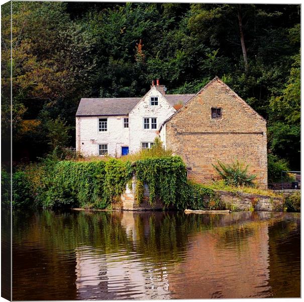  The mill on the Weir Canvas Print by Alan Mattison