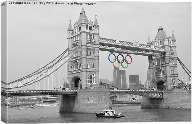 Tower Bridge Olympic Rings Canvas Print by cairis hickey