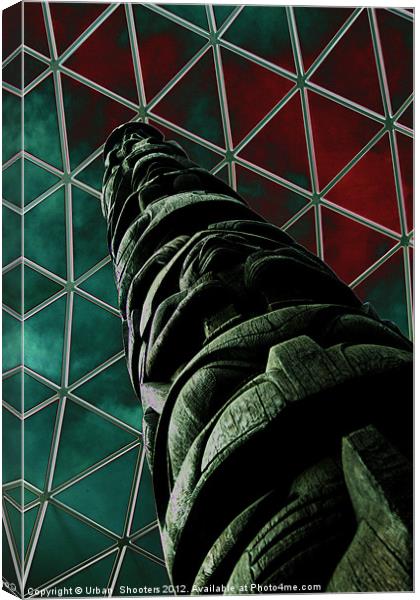 Solarised Totem Pole Canvas Print by Urban Shooters PistolasUrbanas!