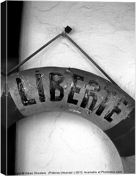 Liberte Lock Canvas Print by Urban Shooters PistolasUrbanas!