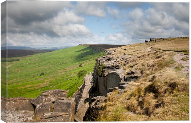View along Stanage Edge Canvas Print by George Cox