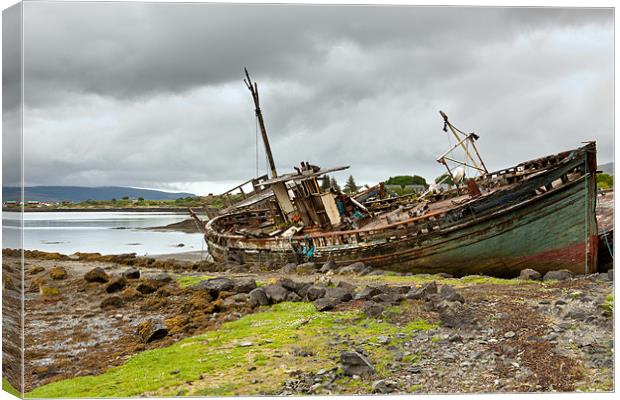 Old Boat at Salen Canvas Print by George Cox