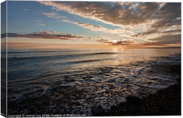 Dinas Dinlle Sunset Canvas Print by George Cox