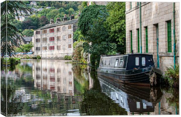 Rochdale Canal Scene Canvas Print by Philip Baines