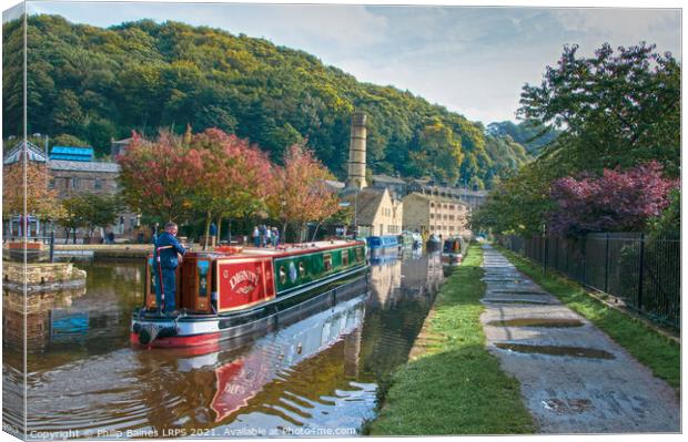 Rochdale Canal at Hebden Bridge Canvas Print by Philip Baines