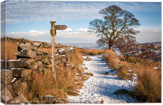 Haworth Moor in Winter Canvas Print by Philip Baines