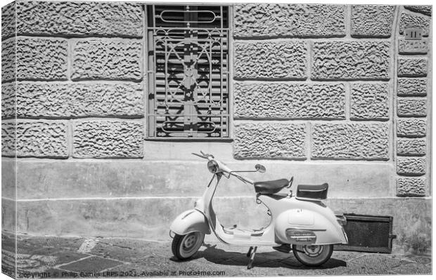 Siena Vespa Scooter Canvas Print by Philip Baines