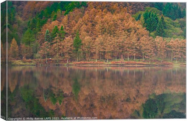 Reflections on Derwent Reservoir Canvas Print by Philip Baines