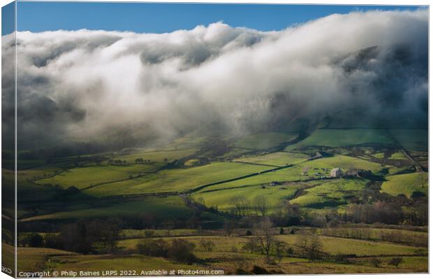 Edale Valley in The Peak District Canvas Print by Philip Baines
