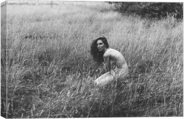 Hiraeth 035 Suzzi - Landscape Art Nude  Canvas Print by Henry Clayton