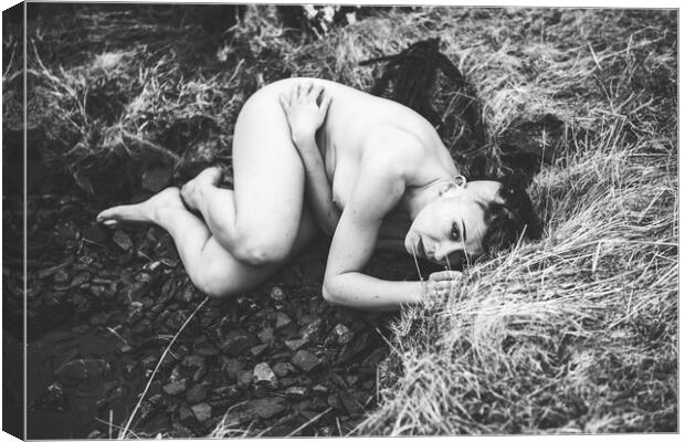 Hiraeth 006 Valentina L'Abbate - Landscape Art Nude  Canvas Print by Henry Clayton