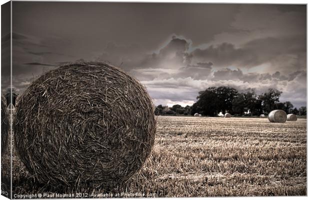 Harvest time in Norfolk Canvas Print by Paul Holman Photography