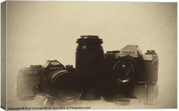 35mm Cameras Canvas Print by Paul Holman Photography