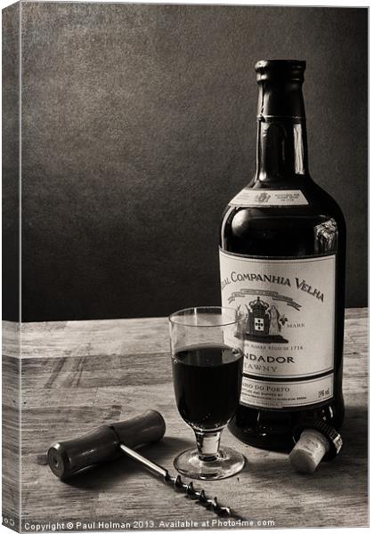 Glass of Port Canvas Print by Paul Holman Photography