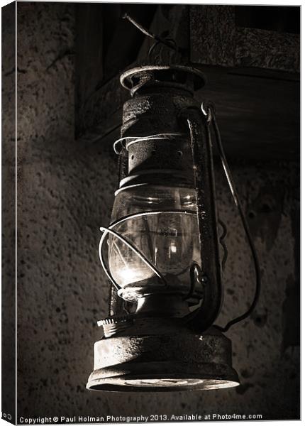 The old Oil lamp Canvas Print by Paul Holman Photography