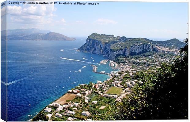 Island of Capri, Italy Canvas Print by Linda Gamston