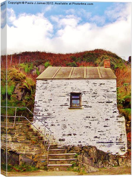 Harbour Master's Office, Porthgain Canvas Print by Paula J James
