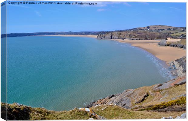 Gower Peninsula Canvas Print by Paula J James