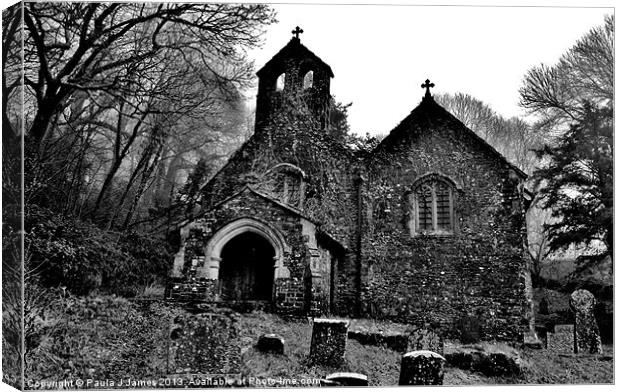 Llandyfeisant Church Canvas Print by Paula J James