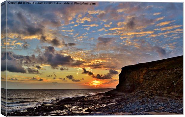 Glamorgan Heritage Coast Canvas Print by Paula J James