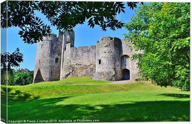 Chepstow Castle Canvas Print by Paula J James