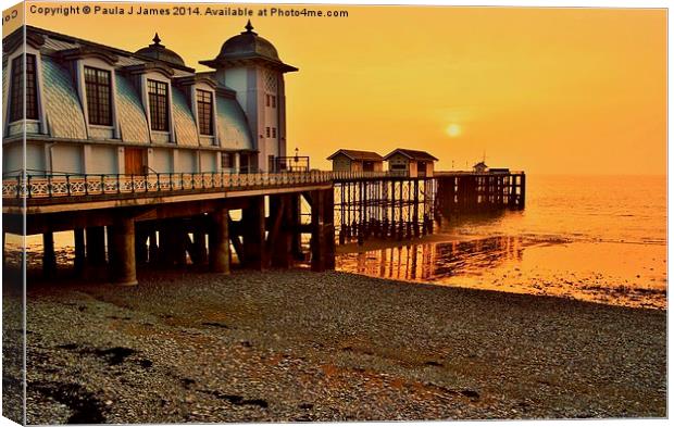 Penarth Sunrise Canvas Print by Paula J James