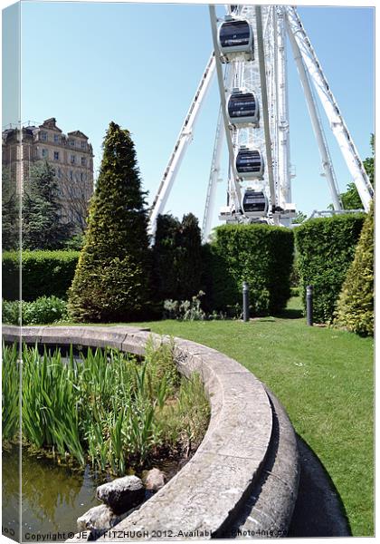 York Ferris Wheel Canvas Print by JEAN FITZHUGH